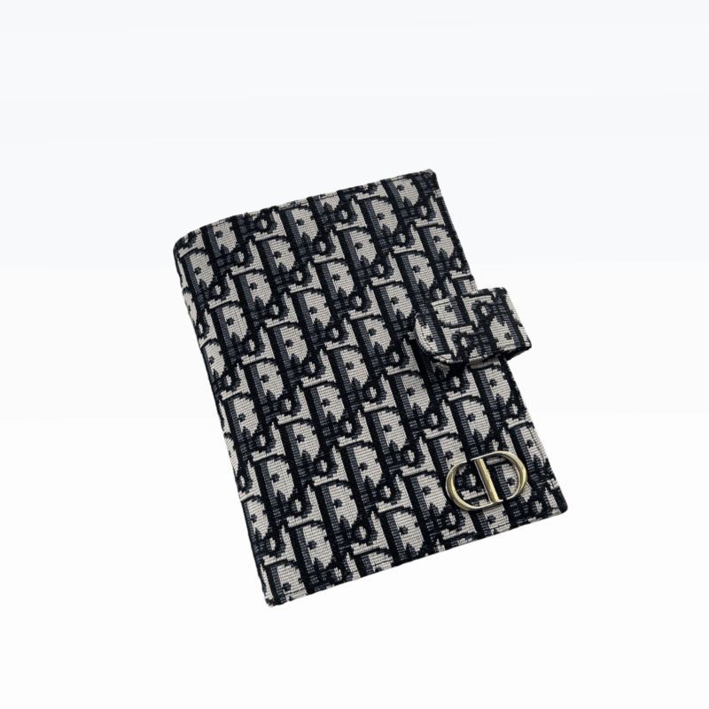 DIOR OBLIQUE JACQUARD WALLET BLACK 19CM