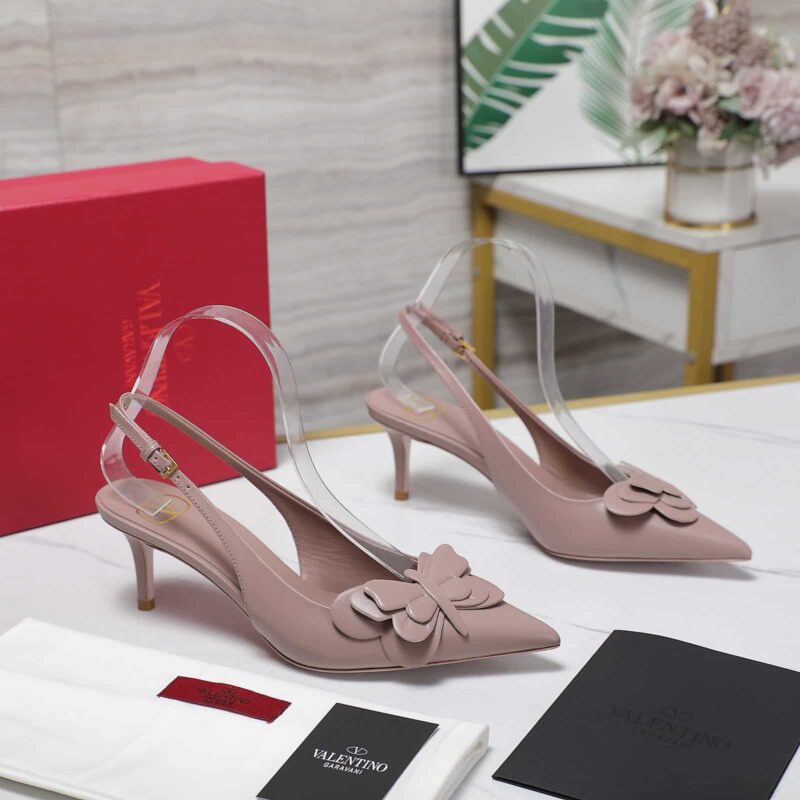 Alternative view of Valentino Garavani Papier Phalène Slingback Pumps Pink