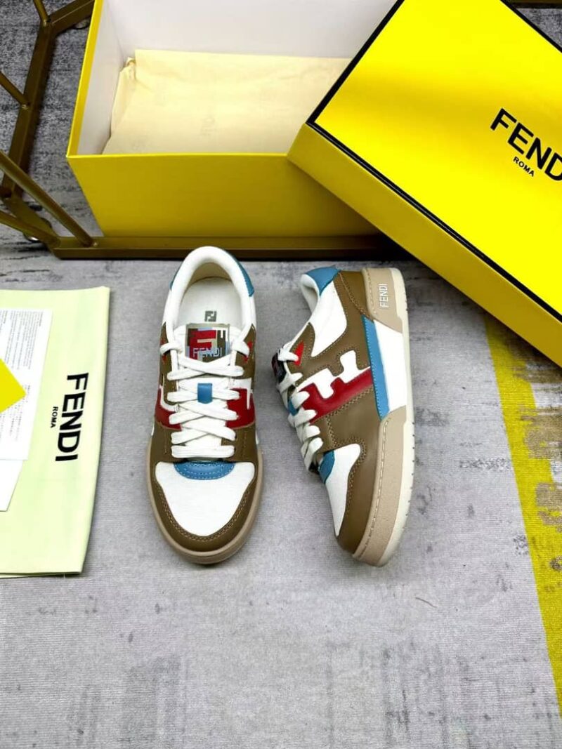 Alternative view of Fendi Match Low-Top Brown Sneaker