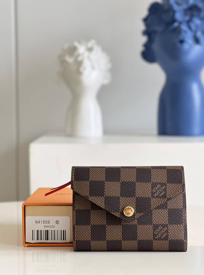 Alternative view of Louis Vuitton Victorine Wallet Damier Canvas 12Cm Red N41659