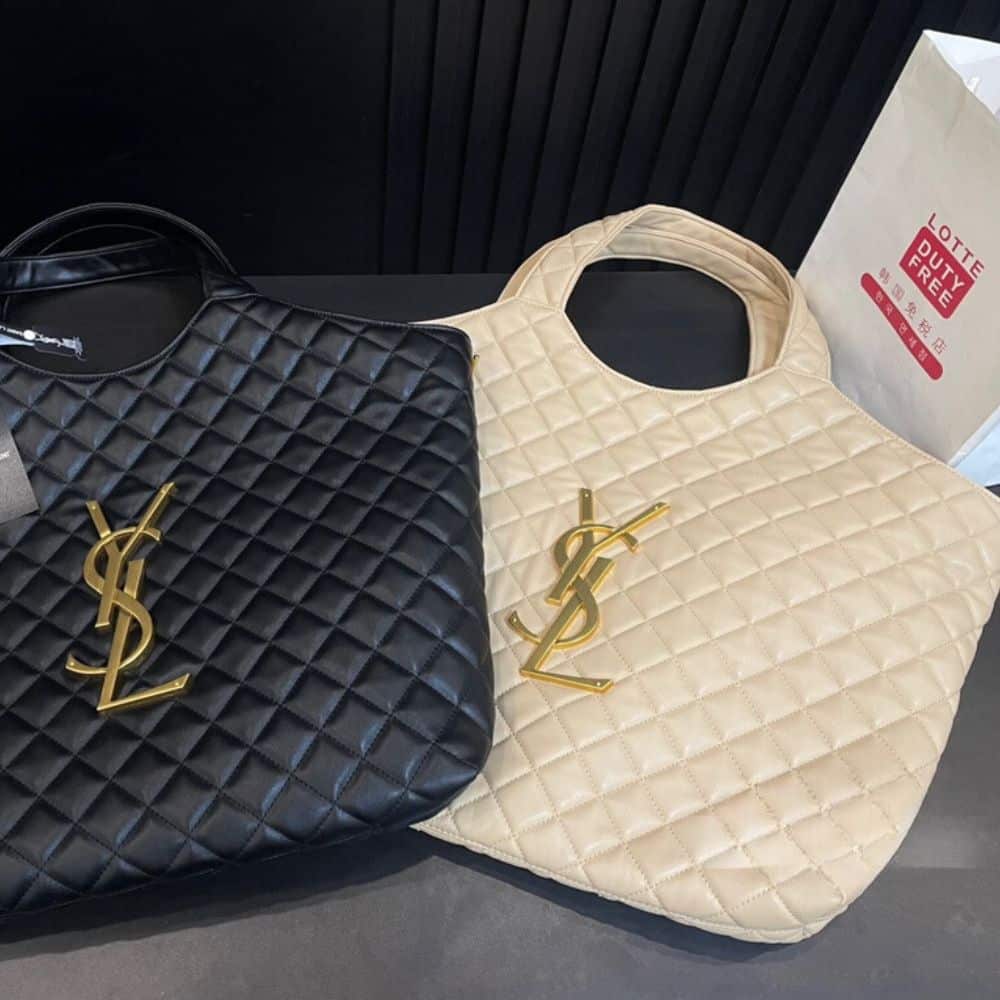 Saint Laurent Icare Maxi Shopping Bag In Quilted Beige 50Cm 698651Aabr89748 - Image 3