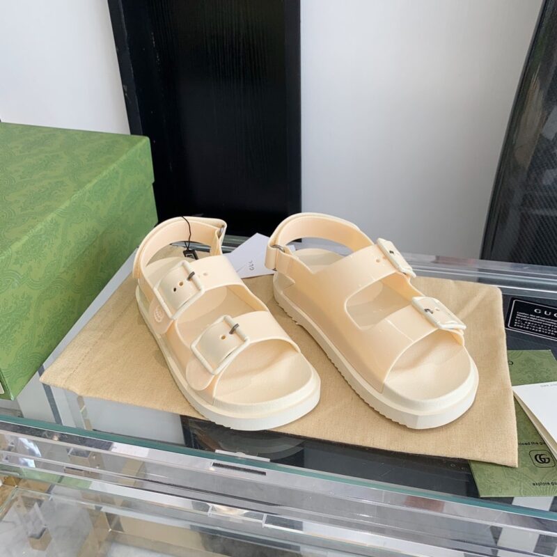 Alternative view of Gucci Women’S Mini Double G Sandal Rubber Off White 660243 J8700 9050