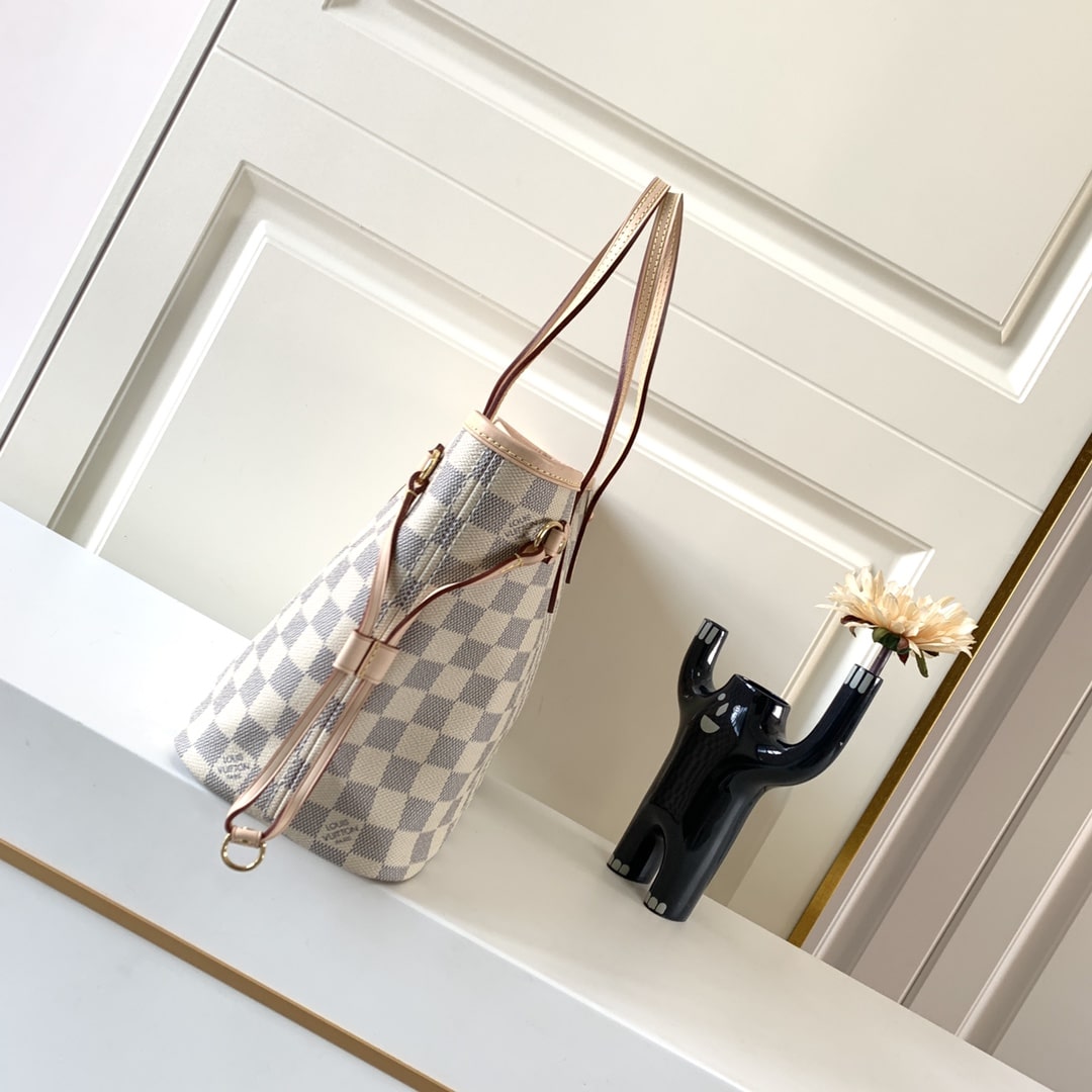Louis Vuitton Neverfull PM Damier Azur Beige 29Cm N40605 - Image 3