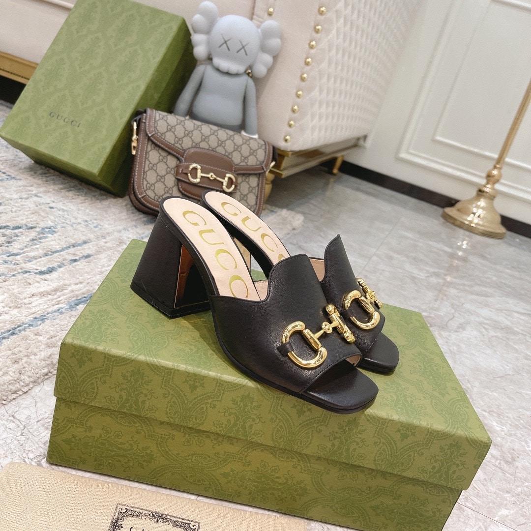 Gucci Women’s Slide Sandal With Horsebit Black 655412 BKO00 1000 - Image 3