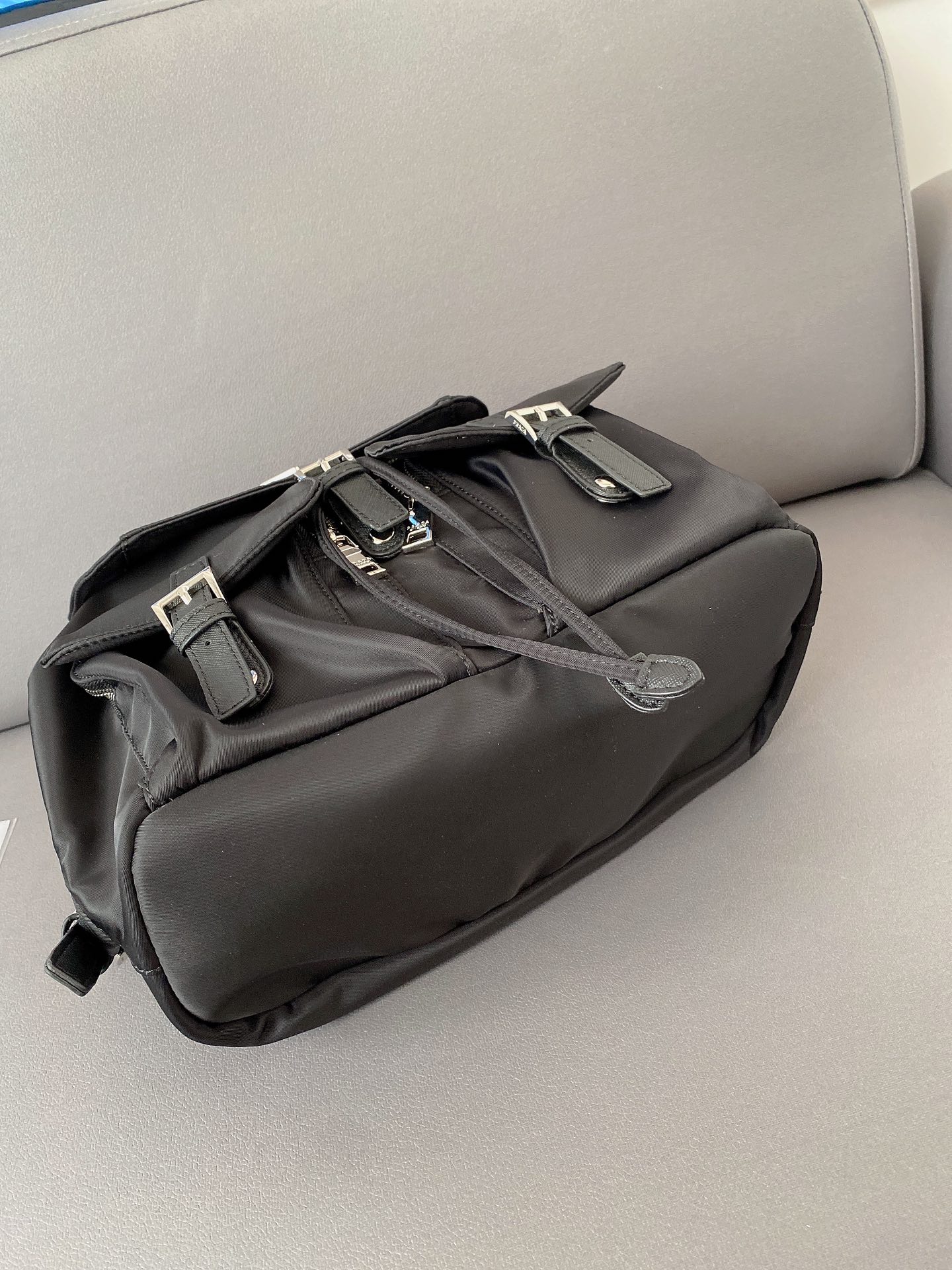 Prada Re Nylon Medium Backpack Black 30Cm 1Bz677 Rv44 F0002 V Ooo - Image 8