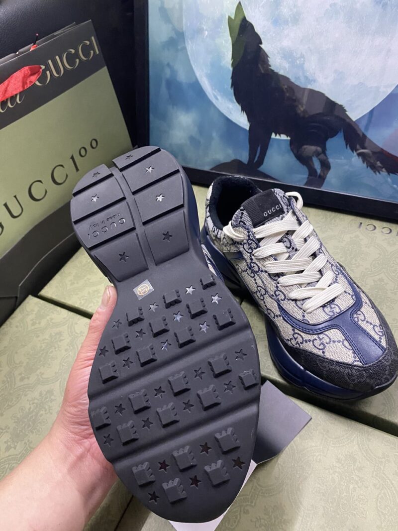 Alternative view of Gucci Women'S Gg Rhyton Sneaker Beige And Blue 692909 Uiq20 1060