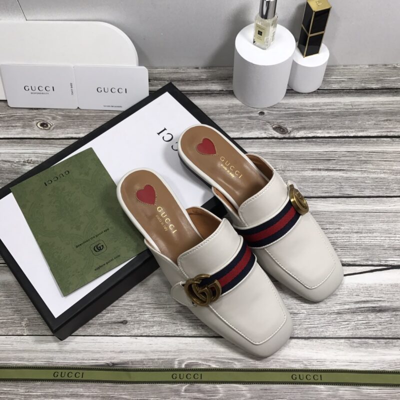 Alternative view of Gucci Women’S Princetown Leather Slipper White 629084 Cqxm0 9065