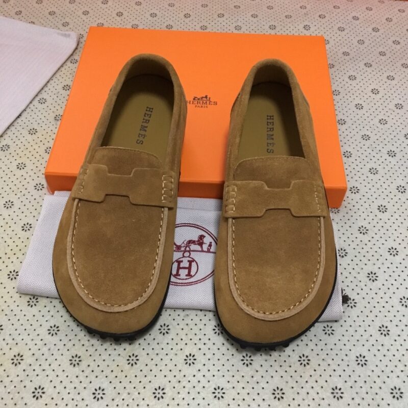 Alternative view of Hermes Lazy Loafer Brown
