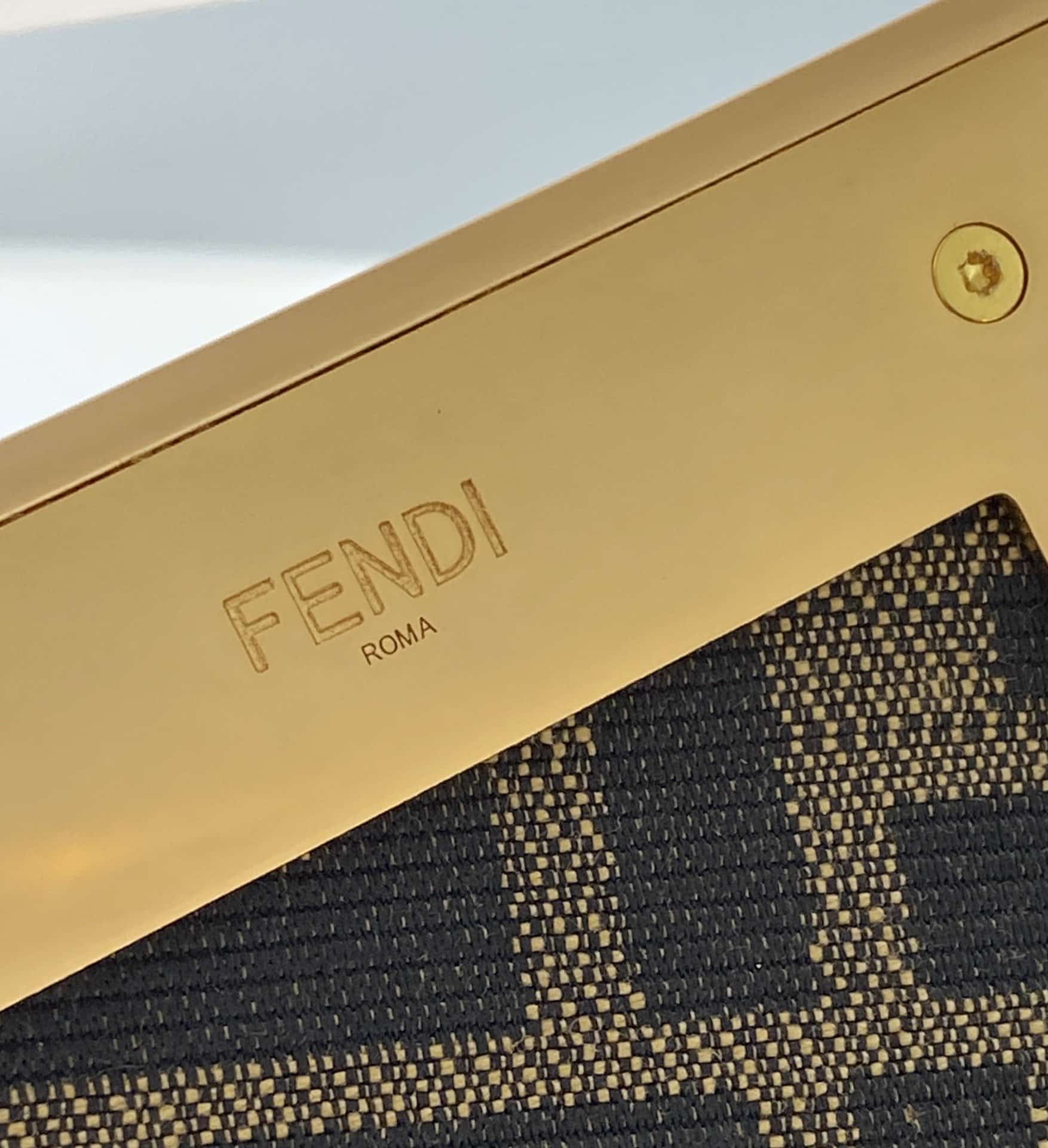 Fendi First Small Laminate Leather Bag Gold 24cm 8BP129AISPF0RXU - Image 7