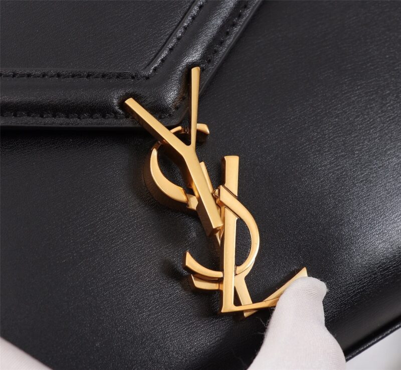 Alternative view of Saint Laurent Cassandra Medium Top Handle Bag Black Gold 24Cm 623931Bow0W1000
