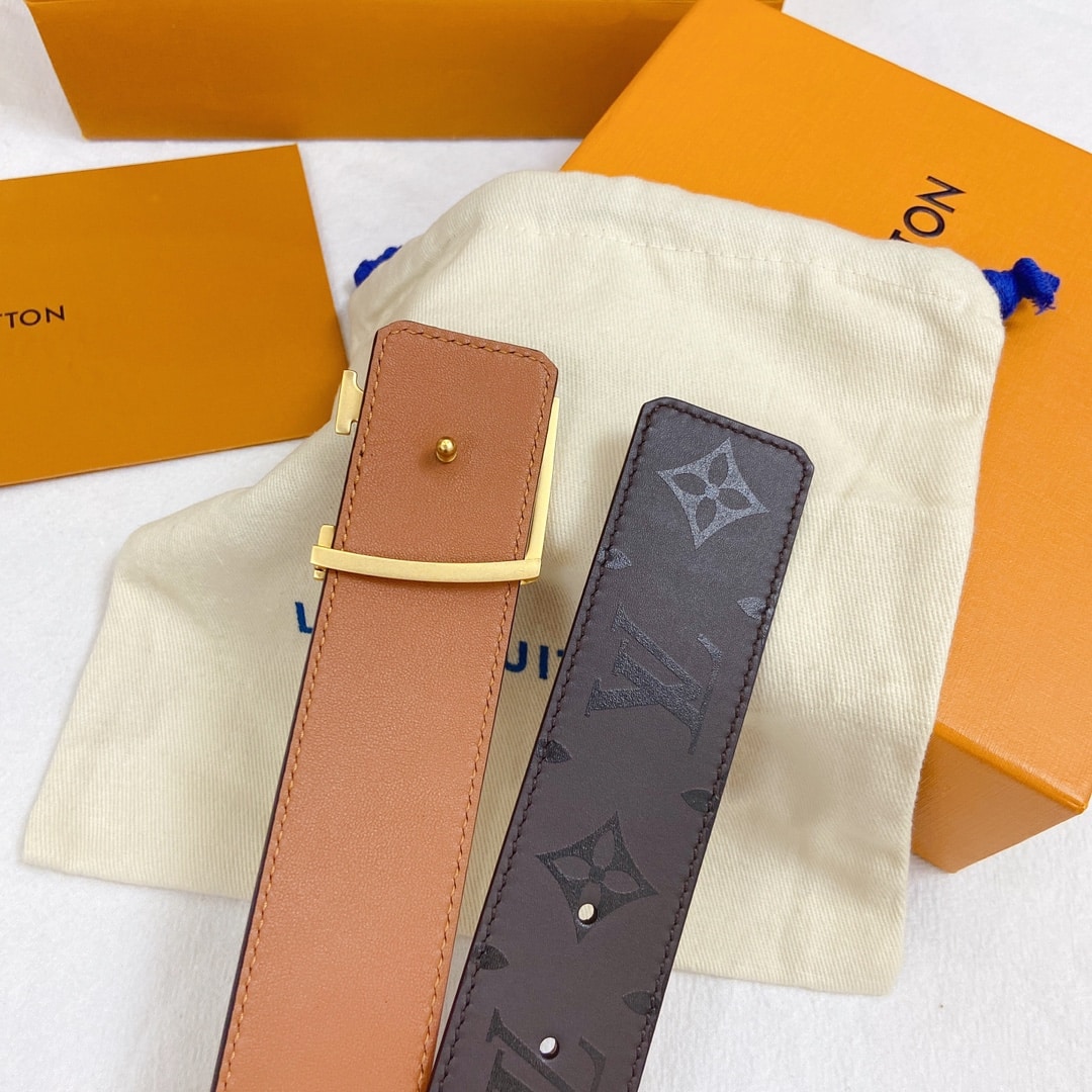 Louis Vuitton LV Pyramide Belt Dark Brown 40MM - Image 6