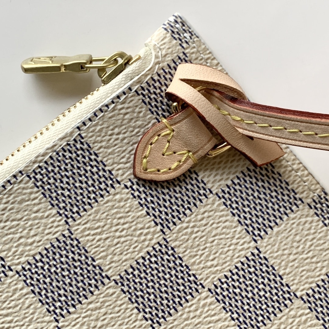 Louis Vuitton Neverfull PM Damier Azur Beige 29Cm N40605 - Image 6