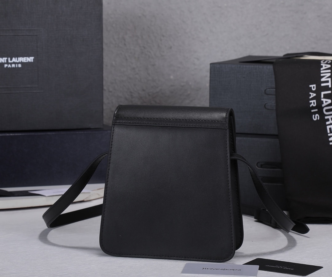 Saint Laurent Kaia North/South Satchel In Vegetable-Tanned Leather Black 668809Bwr0W1000 - Image 7
