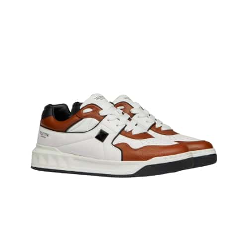 Valentino One Stud Low-Top Nappa Sneaker Brown Xy0S0E71Nwn Pz1
