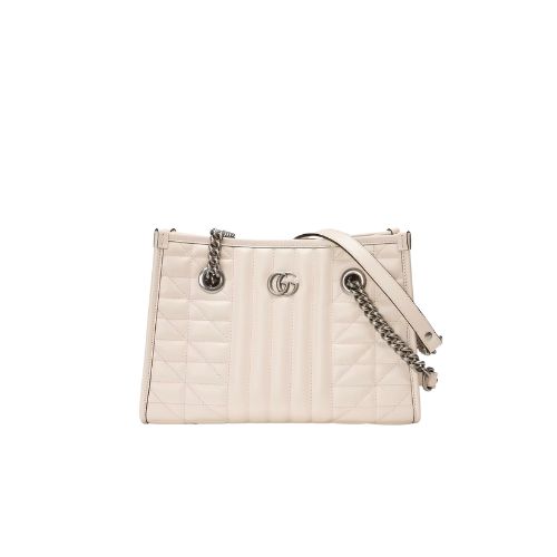Gucci Gg Marmont Small Tote Bag White 26.5Cm 681483 Um8Bn 9022