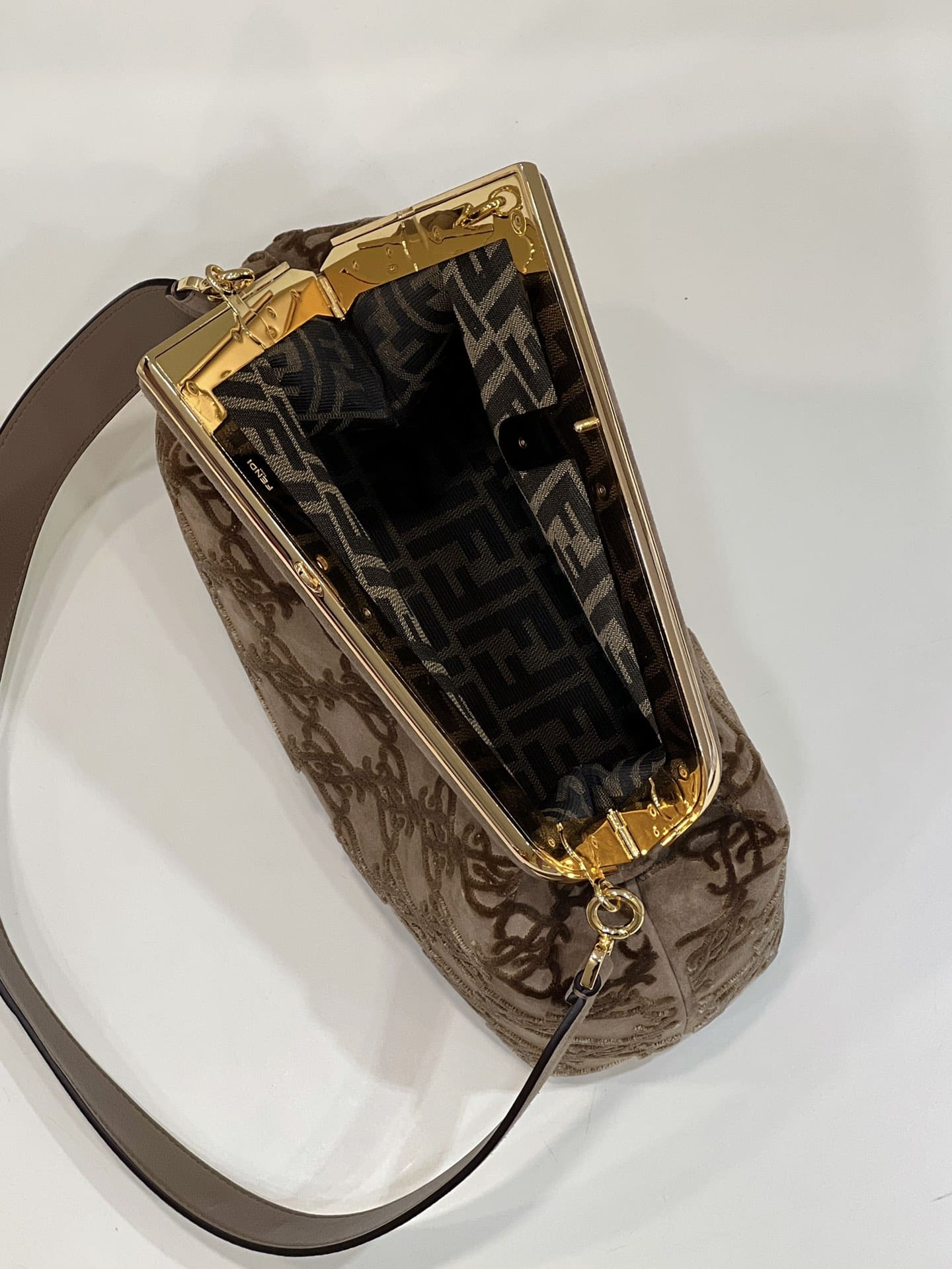 Fendi First Medium With Suede Leather Brown 8Bp127Agxkf1992 - Image 5