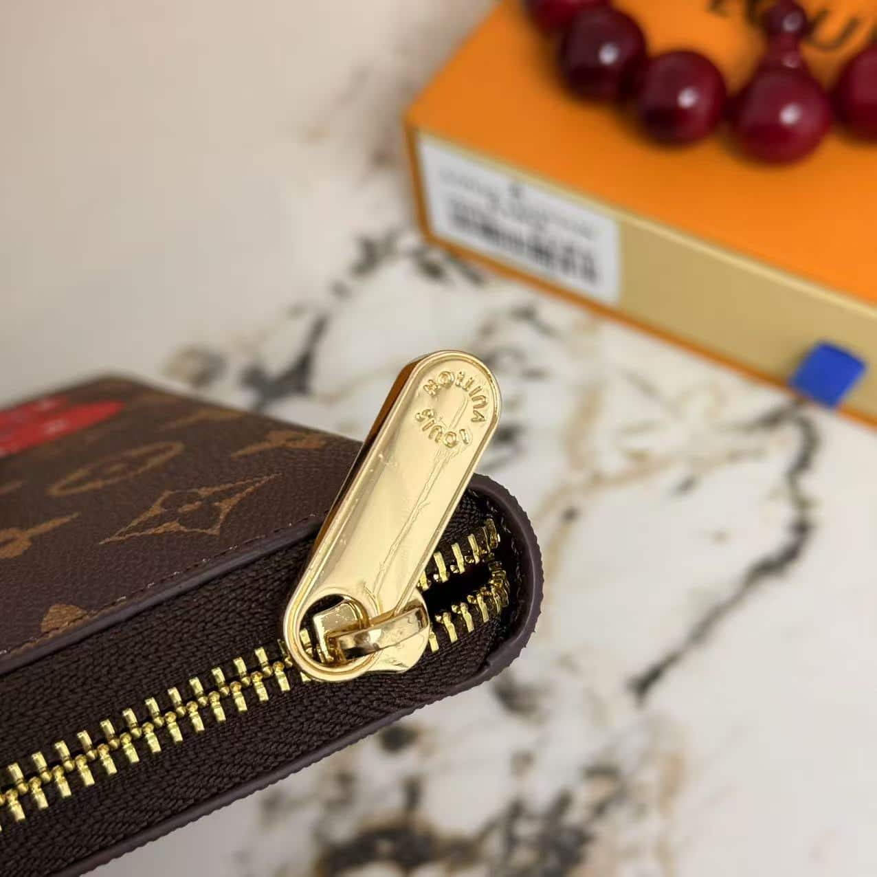 Iconic Set: Louis Vuitton X Takashi Murakami Monogram Cerise Neverfull Mm And Cherry Porte Monnaie Zippy Wallet - Image 10