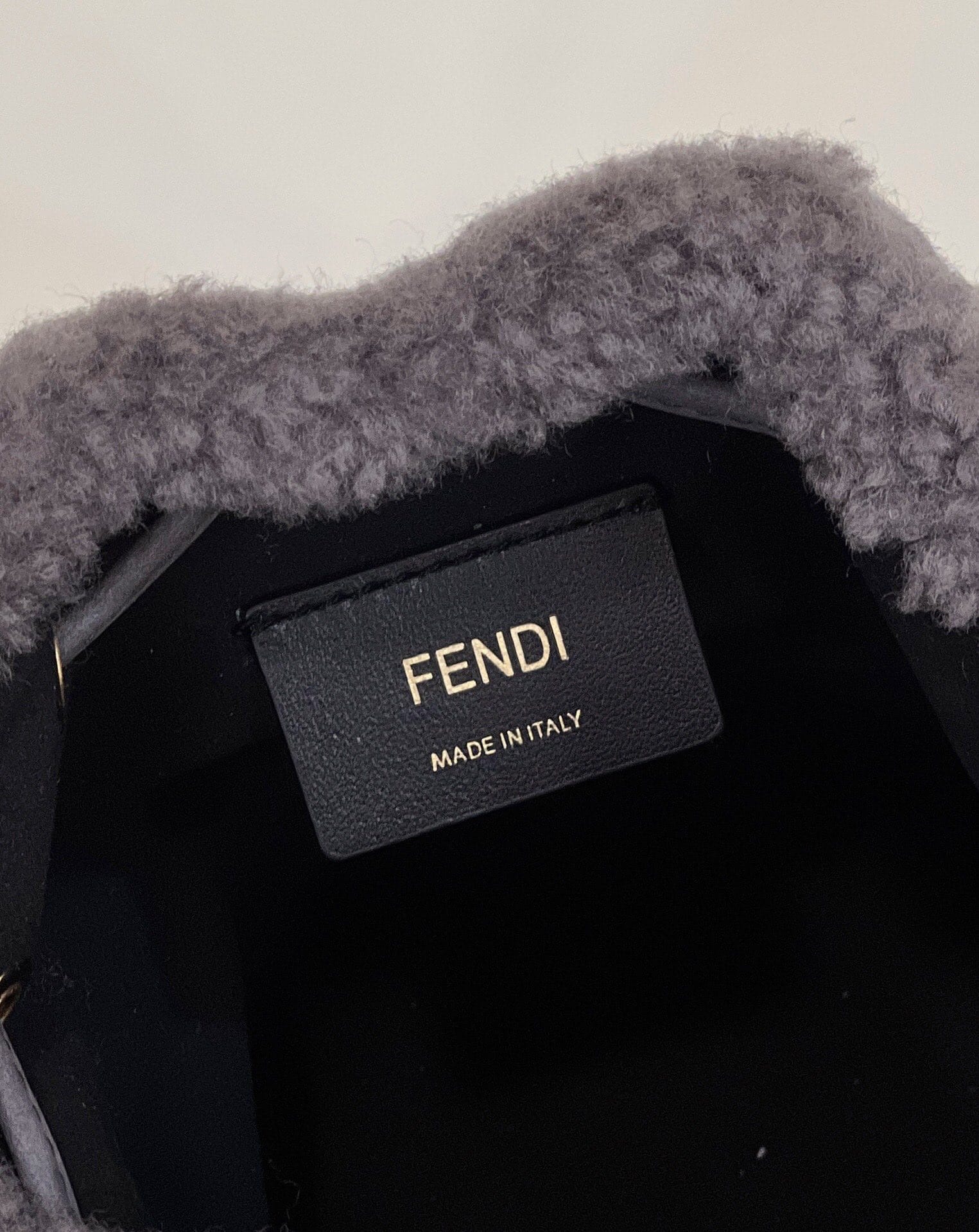 Fendi Mon Tresor Nubuck Mini Bucket Bag Grey 8Bs010Al9If1Efw - Image 10