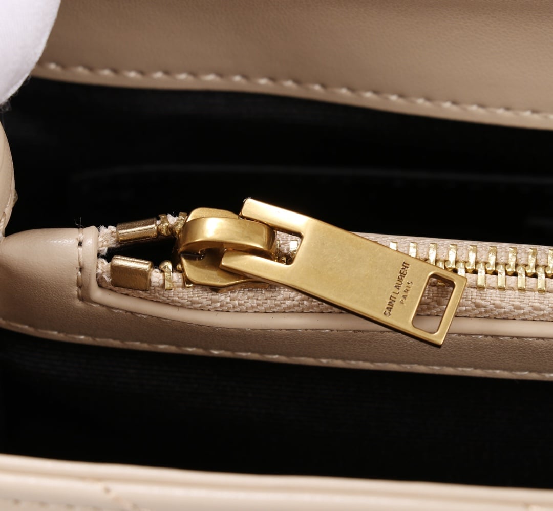 Saint Laurent Loulou Small Chain Bag In Matelassé Y Dark Beige Gold 23Cm 494699Dv7272721 - Image 7