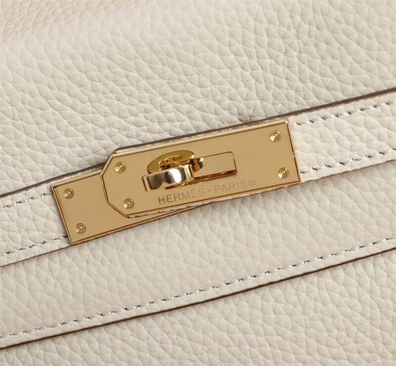Alternative view of Hermes Kelly White Sellier Rouge Epsom Gold Hardware 25Cm