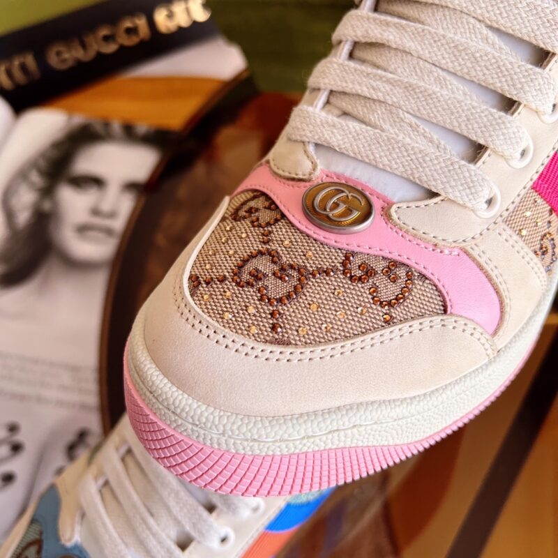 Alternative view of Gucci Women'S Screener Sneaker With Crystals Pink 677423 9Sfr0 2587