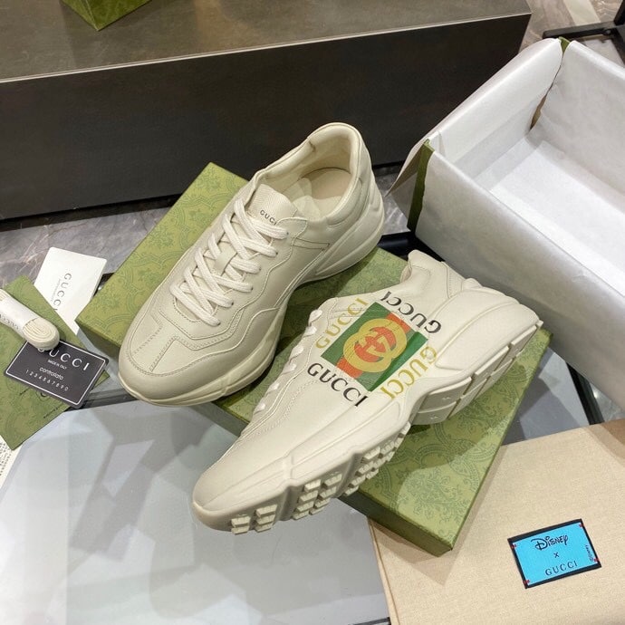 Alternative view of Gucci Women'S Rhyton Gucci Logo Leather Sneaker 500878 Drw00 9522