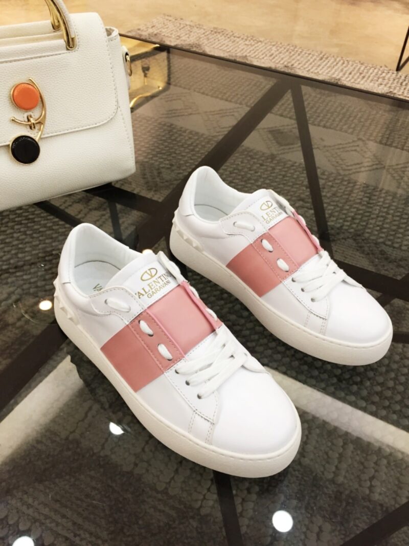 Alternative view of Valentino Open Sneaker In Calfskin Leather Rose 2W2S0781Blu834
