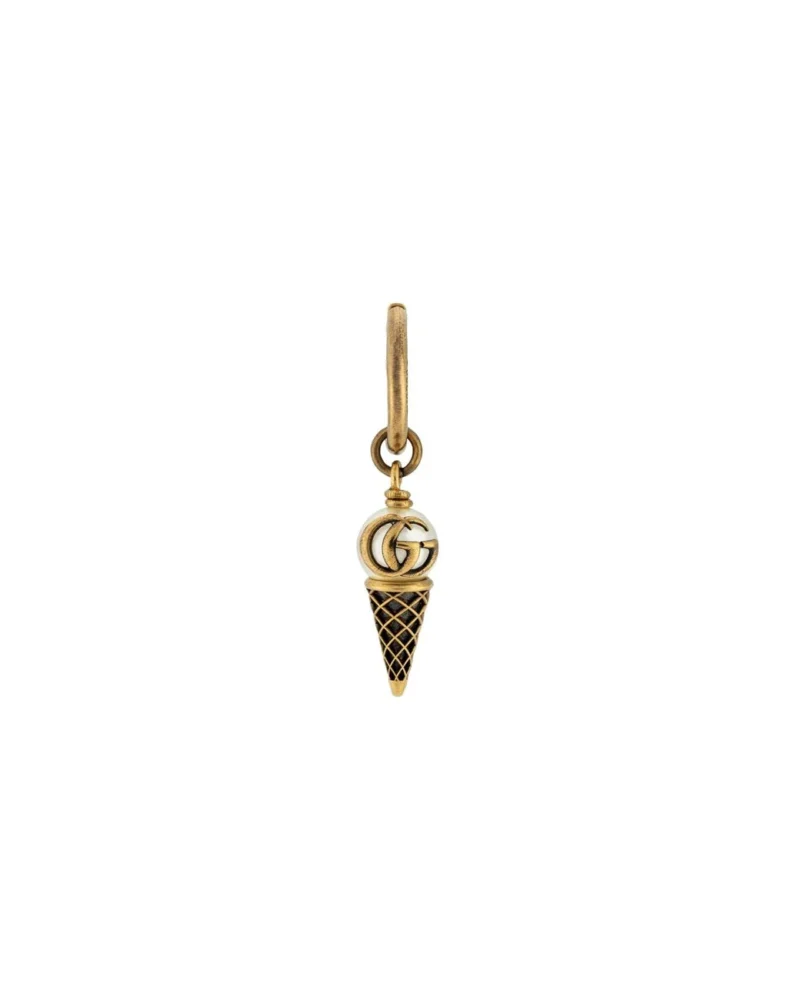 Gucci Gg Ice Cream Cone Drop Hoop Earrings