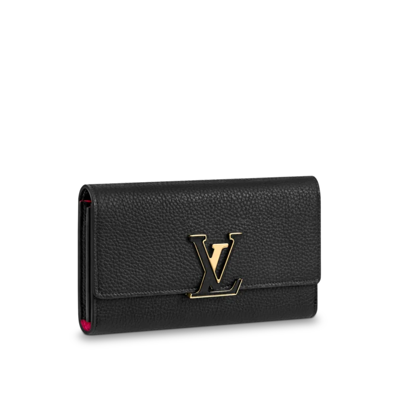 Louis Vuitton Capucines Wallet Black M61248