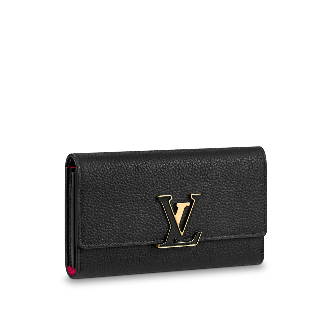 Louis Vuitton Capucines Wallet Black M61248