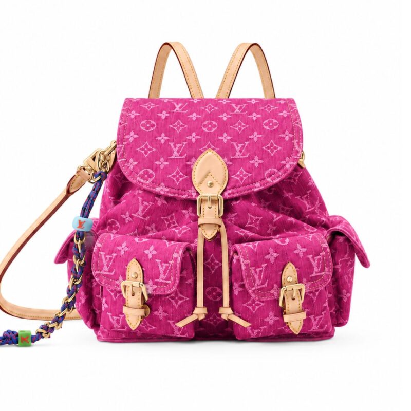 Louis Vuitton Montsouris Cargo Backpack Pink Denim 32Cm