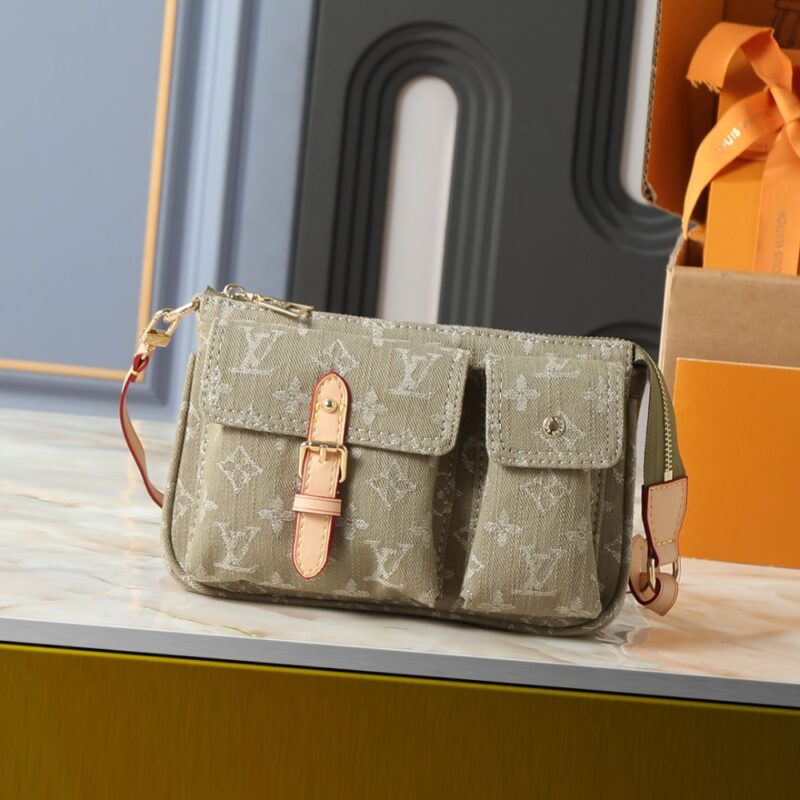 Alternative view of Louis Vuitton Pochette Accessoire Cargo Khaki Denim 23cm