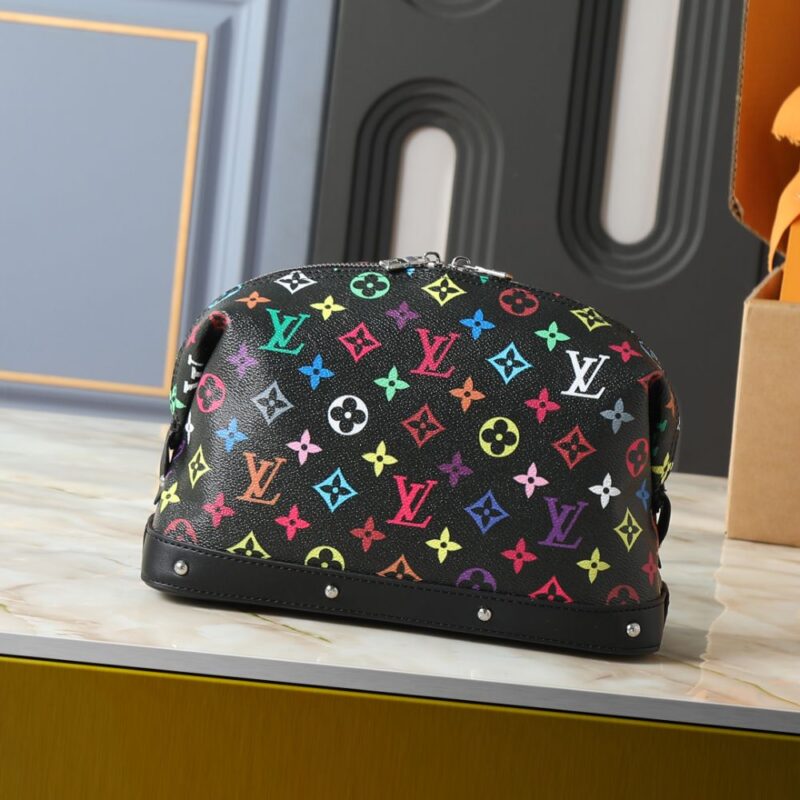 Alternative view of Louis Vuitton X Takashi Murakami Cosmetic Pouch GM Black 27Cm