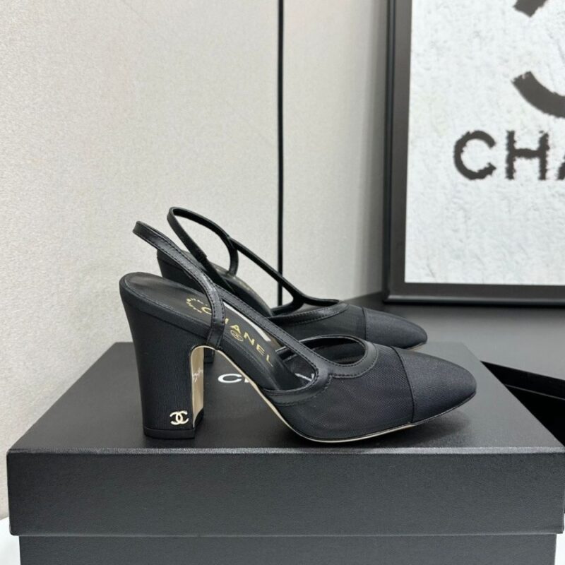 Alternative view of Chanel Slingbacks Mesh And Grosgrain Black G45509 B23534 94305