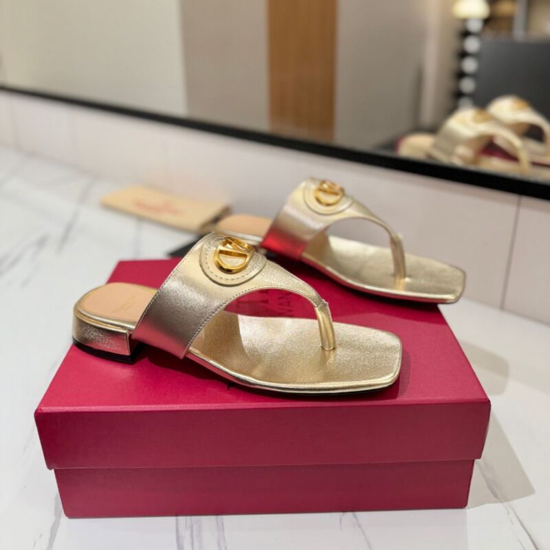 Alternative view of Valentino Garavani Vlogo Signature Sandals Gold P01000649