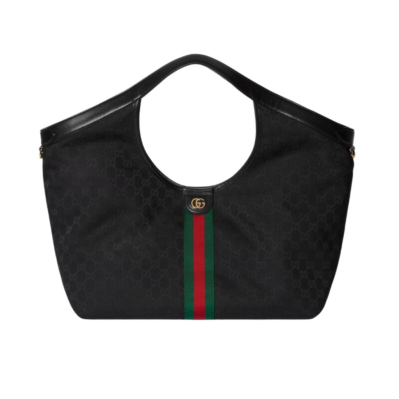 Gucci Giglio Large Tote Bag GG Canvas Black 60Cm 853971 FAFWA 1053