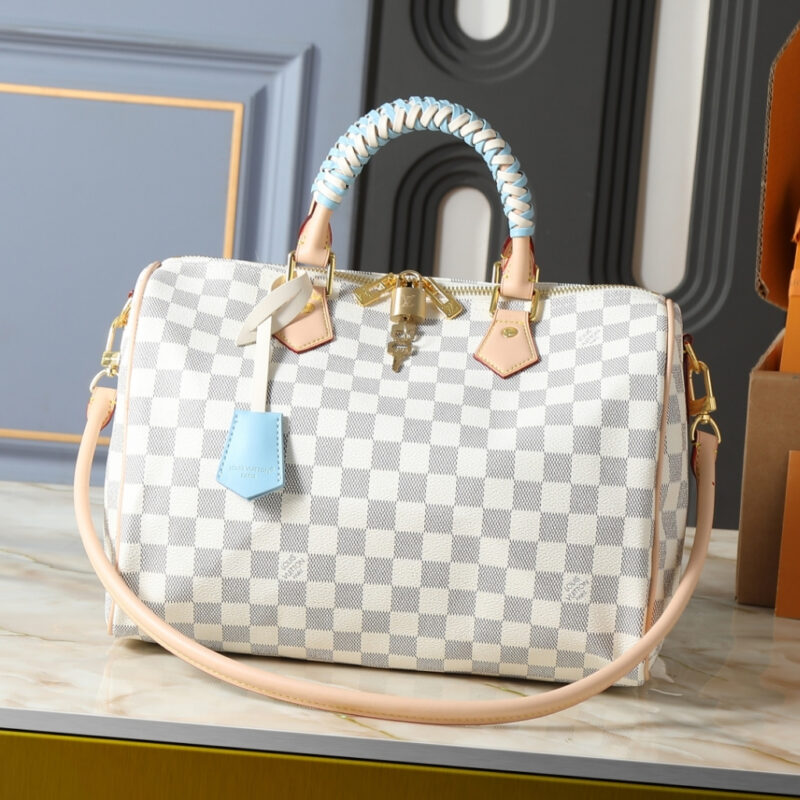 Alternative view of Louis Vuitton Speedy 30 Soft Damier Azur Bleu Olympe 30cm N40908