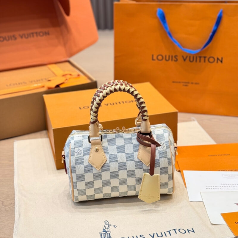 Alternative view of Louis Vuitton Speedy Bandoulière 20 Damier Azur Banana 20cm N40950