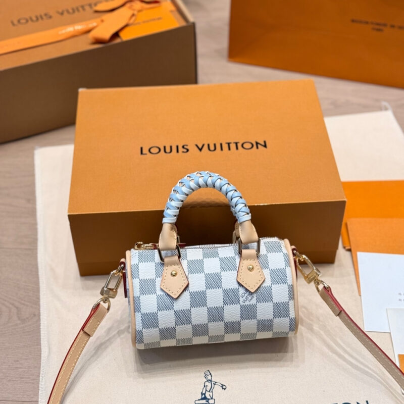 Alternative view of Louis Vuitton Nano Speedy Damier Azur Olympus Blue 16Cm N40918