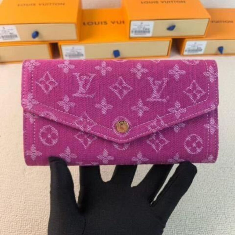 Alternative view of Louis Vuitton Sarah Wallet Fuchsia Denim 19cm M28280