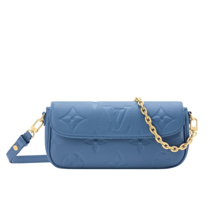 Louis Vuitton Wallet On Chain Ivy Monogram Empreinte Blue Jean 23Cm M27755