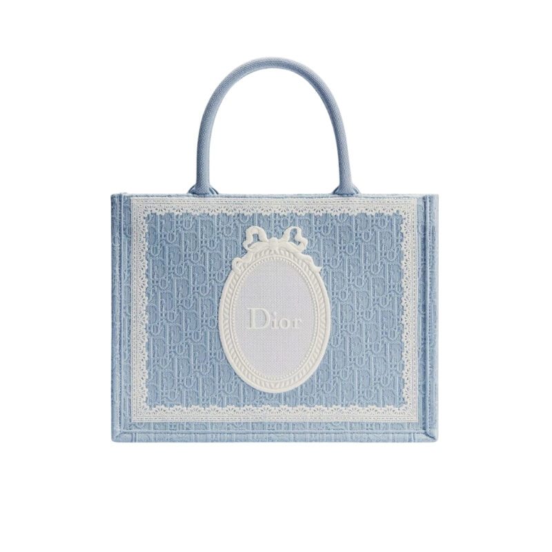 Dior Medium Dior Book Tote with Strap Oblique Embroidery Celestial Blue 36cm M1354PEHS M259