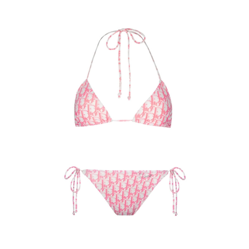 Dior Bikini Set Oblique Technical Fabric Pink