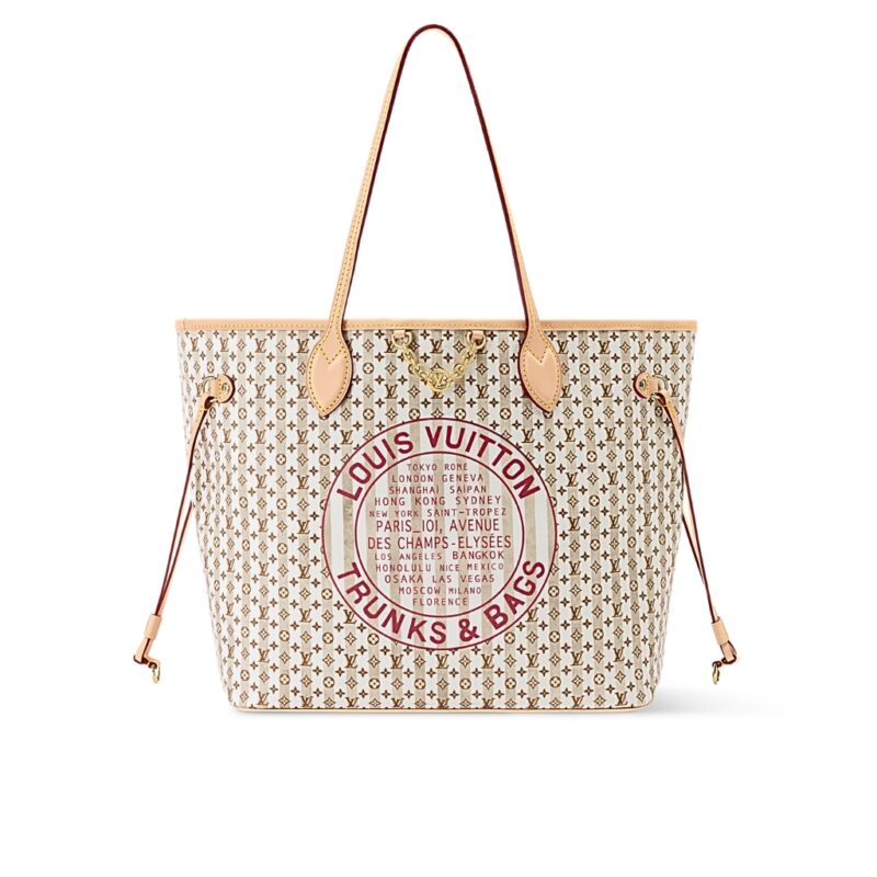 Louis Vuitton Neverfull MM LV Stamp Rose 31cm M29483
