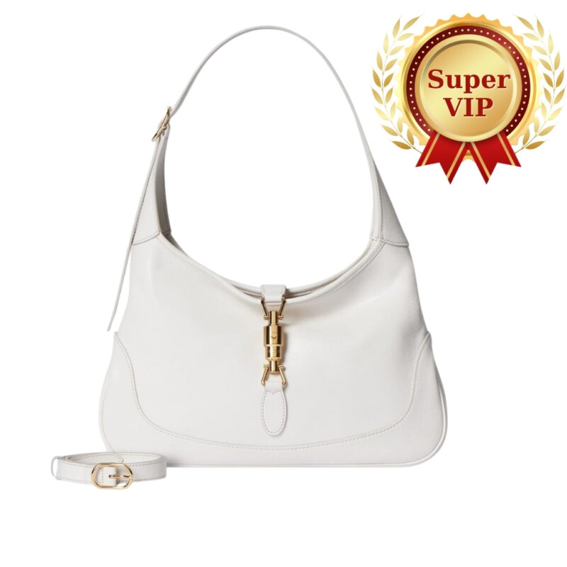 [Super Vip 1:1] Gucci Jackie 1961 Medium Shoulder Bag White 31cm 863136 AAGDJ 9214