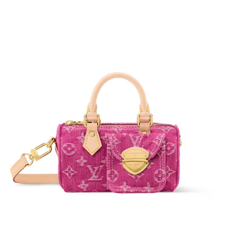 Louis Vuitton Nano Speedy Pink Denim 16cm M27603