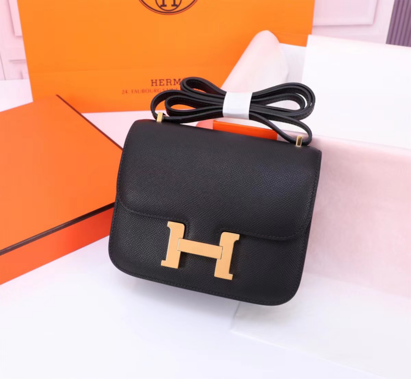 Alternative view of Hermes Mini Constance 18 Black Gold Hardware 18Cm