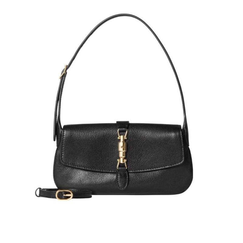 Gucci Jackie Small Leather Shoulder Bag Black 21Cm 867156 AAGA7 1000