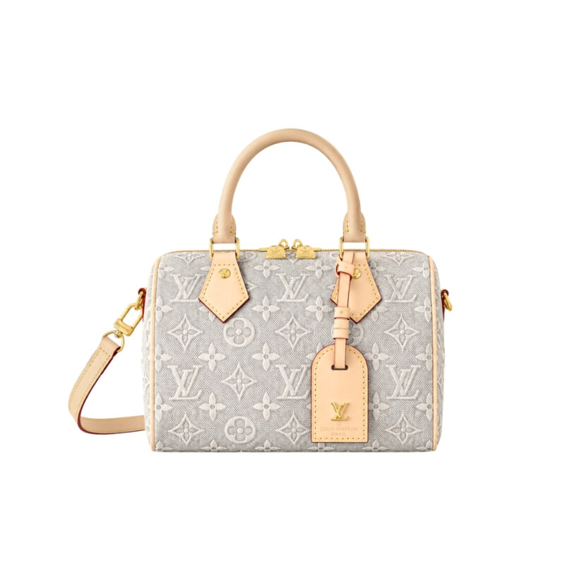 Louis Vuitton Speedy Bandouliere 20 Monogram Emblème Handbag Grey 20cm