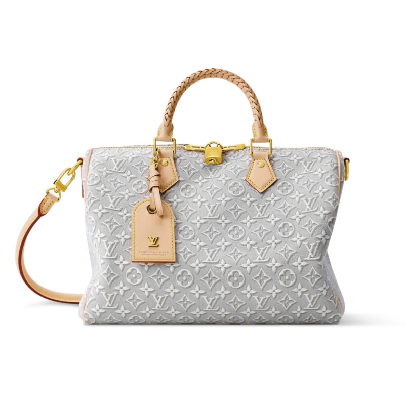 Louis Vuitton Speedy Soft 30 Monogram Emblème Handbag Gray 30cm M28479